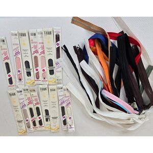 Vintage Lot Of 48 Assort Talon Parka Zippers 7"-22" Polyester Nylon Sewing Craft